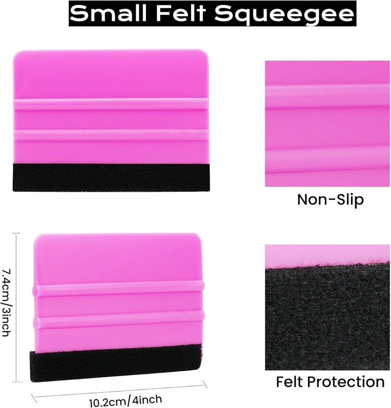 CARTINTS Car Wrap Application Kit Vinyl Wrap Tools for Vehicle Wrapping, Window Tint Film and PPF, with 8.3IN+4IN Vinyl Wrap Squeegee, Wrap Knife and 10pcs Blades, 7in1 Wrap Tuck Tools - Image 3